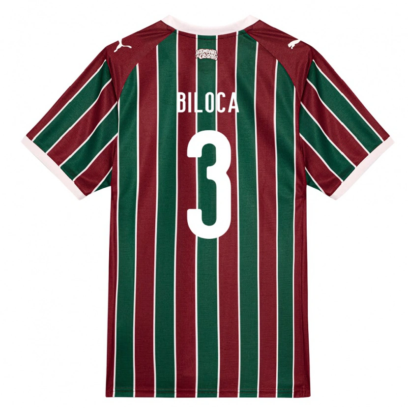 Danxen Męski Gabriel Biloca #3 Zielony Burgundia Biały Domowa Koszulka 2026/27 Koszulki Klubowe