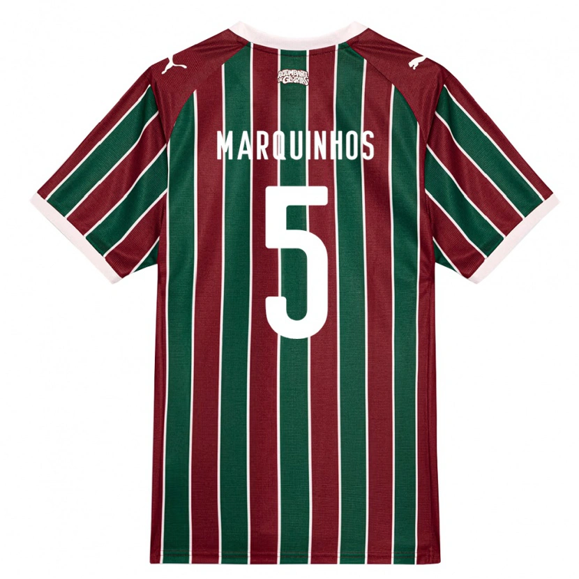 Danxen Męski Marquinhos #5 Zielony Burgundia Biały Domowa Koszulka 2026/27 Koszulki Klubowe