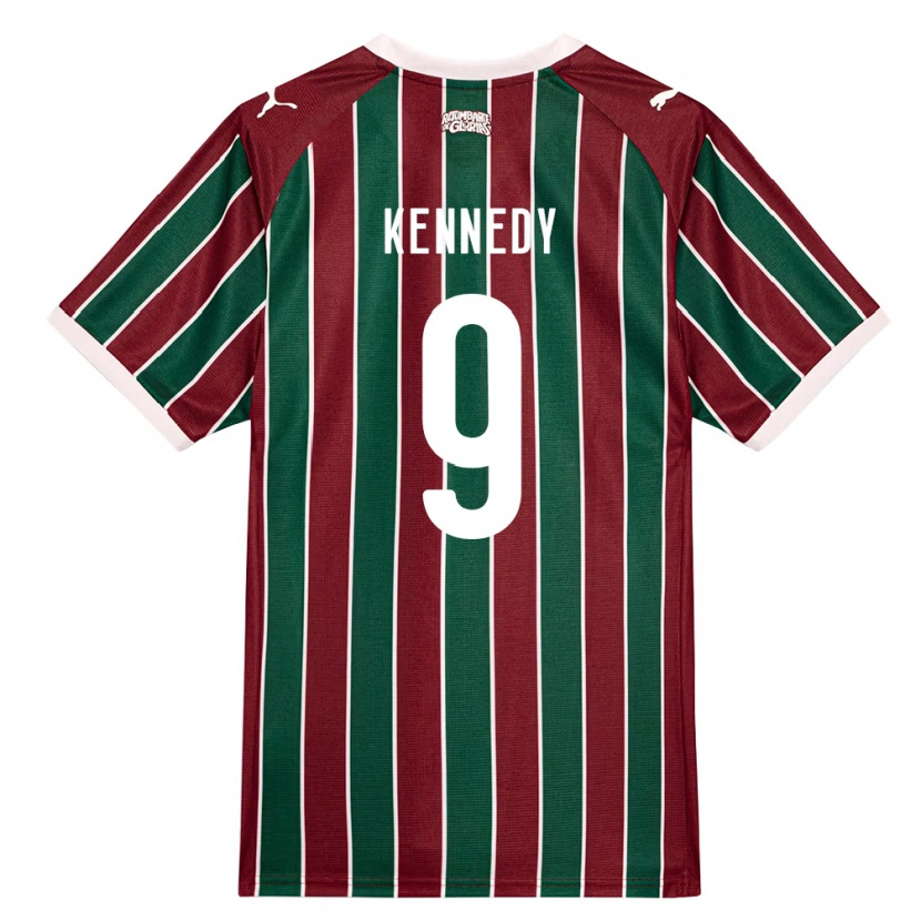 Danxen Męski John Kennedy #9 Zielony Burgundia Biały Domowa Koszulka 2026/27 Koszulki Klubowe