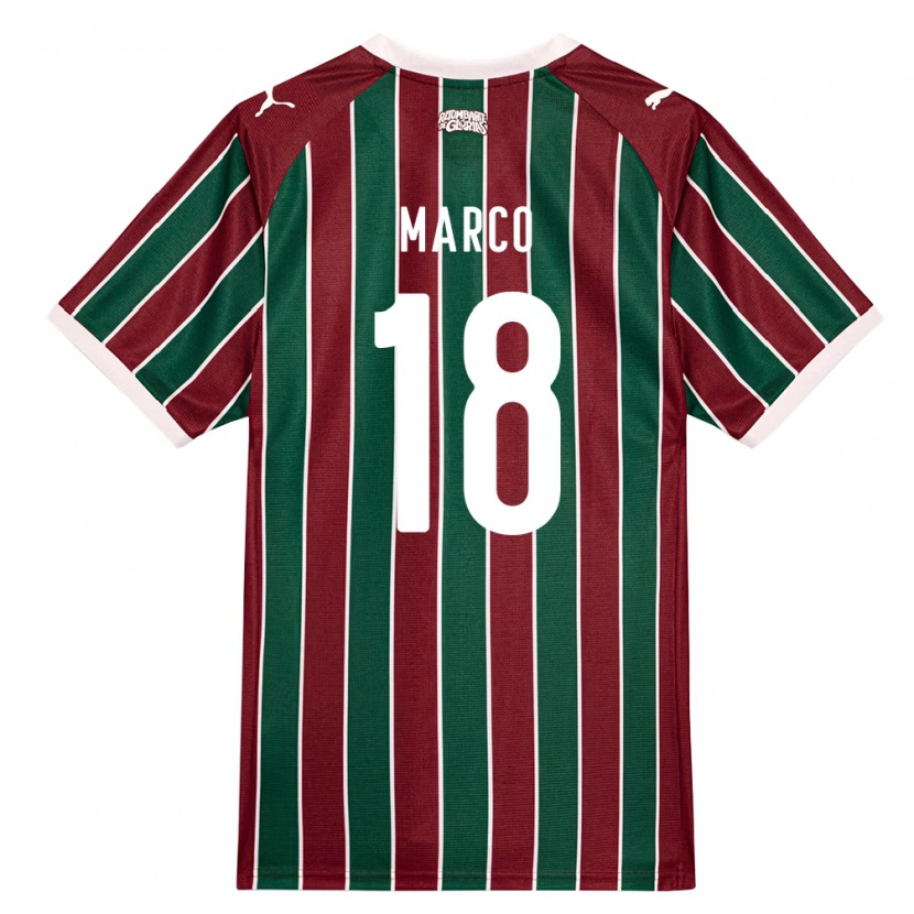 Danxen Męski Marco Antonio De Sousa Medeiros #18 Zielony Burgundia Biały Domowa Koszulka 2026/27 Koszulki Klubowe