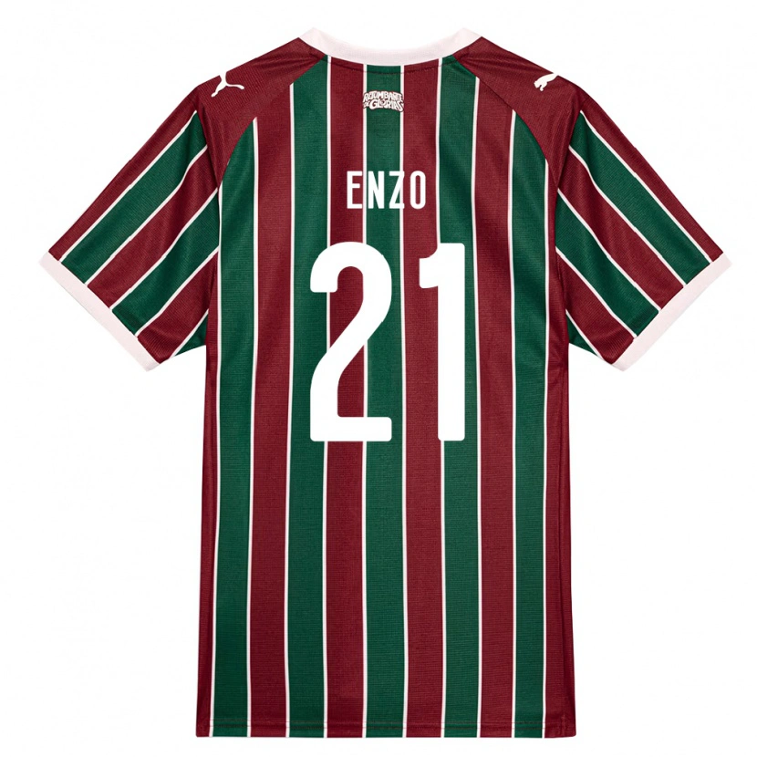 Danxen Męski Enzo Munerato Sene #21 Zielony Burgundia Biały Domowa Koszulka 2026/27 Koszulki Klubowe