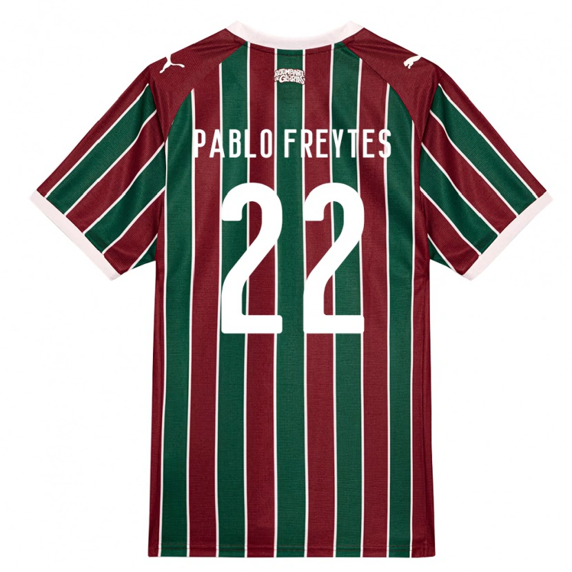 Danxen Męski Juan Pablo Freytes #22 Zielony Burgundia Biały Domowa Koszulka 2026/27 Koszulki Klubowe