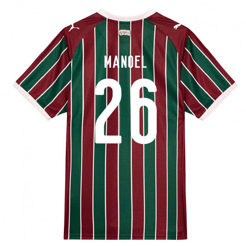 Danxen Męski Manoel #26 Zielony Burgundia Biały Domowa Koszulka 2026/27 Koszulki Klubowe