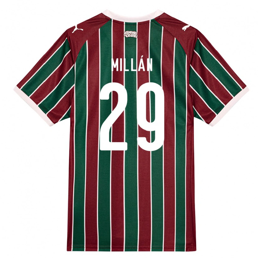 Danxen Męski Julián Millán #29 Zielony Burgundia Biały Domowa Koszulka 2026/27 Koszulki Klubowe