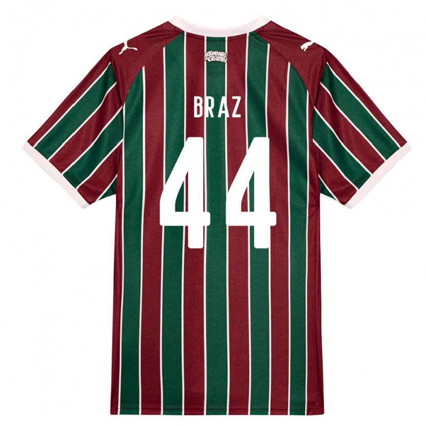 Danxen Męski David Braz #44 Zielony Burgundia Biały Domowa Koszulka 2026/27 Koszulki Klubowe