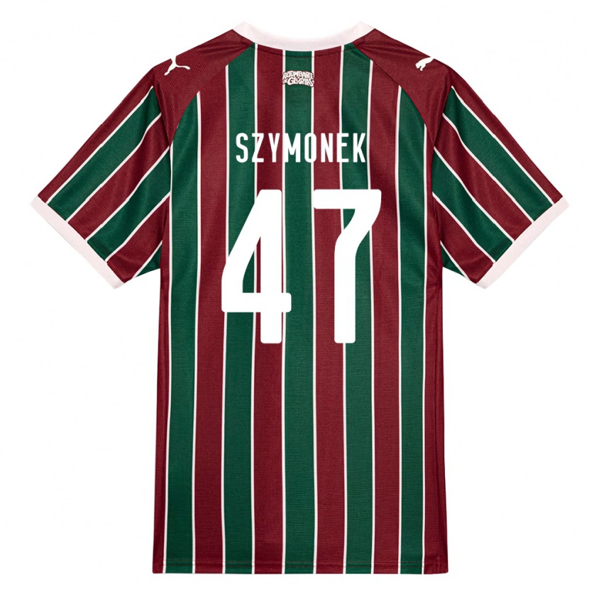 Danxen Męski Fábio Szymonek #47 Zielony Burgundia Biały Domowa Koszulka 2026/27 Koszulki Klubowe