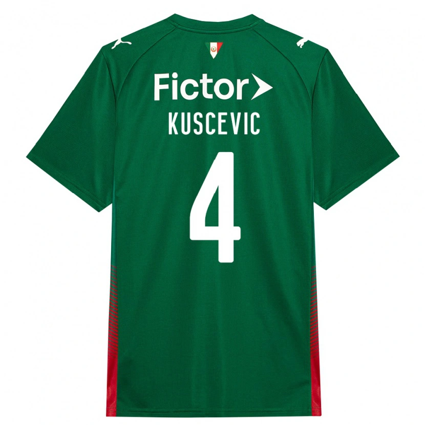 Danxen Męski Benjamin Kuscevic #4 Zielony Czerwony Biały Domowa Koszulka 2026/27 Koszulki Klubowe