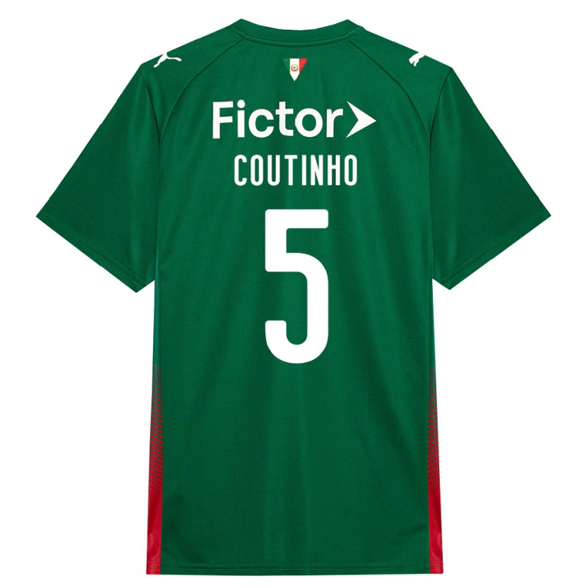 Danxen Męski Rafael Coutinho #5 Zielony Czerwony Biały Domowa Koszulka 2026/27 Koszulki Klubowe
