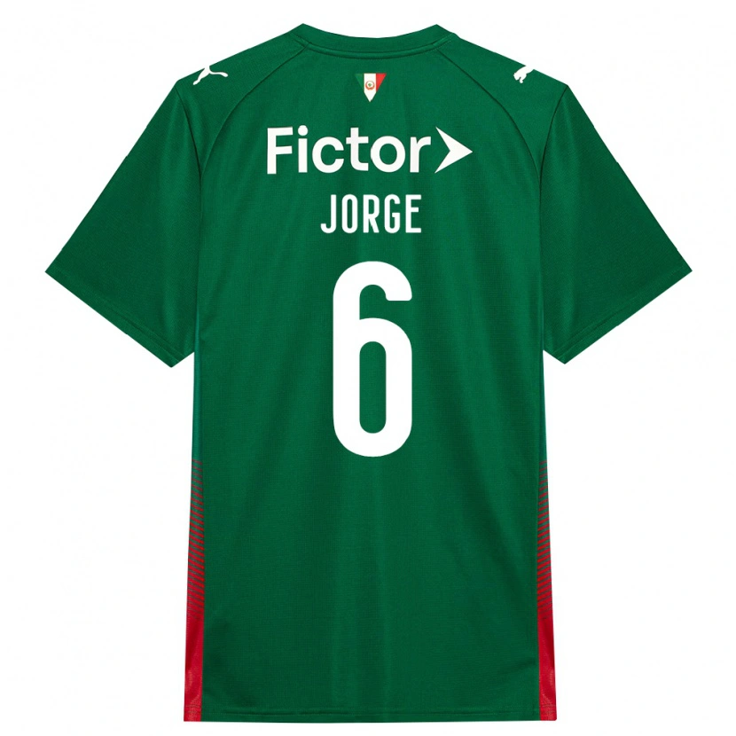 Danxen Męski Jorge #6 Zielony Czerwony Biały Domowa Koszulka 2026/27 Koszulki Klubowe