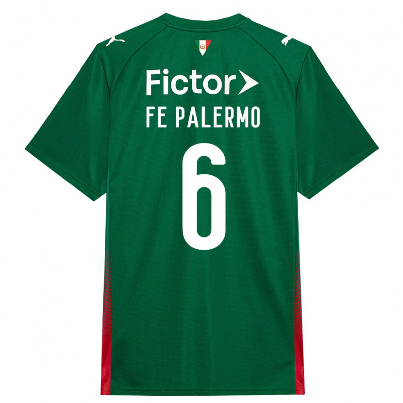 Danxen Męski Fe Palermo #6 Zielony Czerwony Biały Domowa Koszulka 2026/27 Koszulki Klubowe