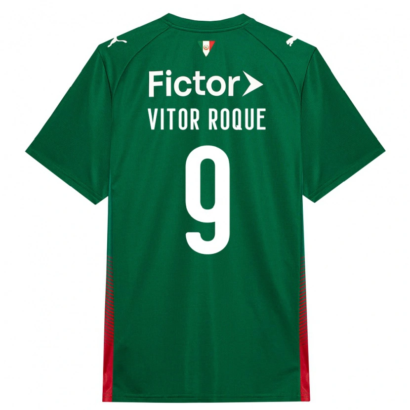 Danxen Męski Vitor Roque #9 Zielony Czerwony Biały Domowa Koszulka 2026/27 Koszulki Klubowe