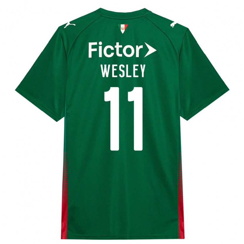 Danxen Męski Wesley #11 Zielony Czerwony Biały Domowa Koszulka 2026/27 Koszulki Klubowe