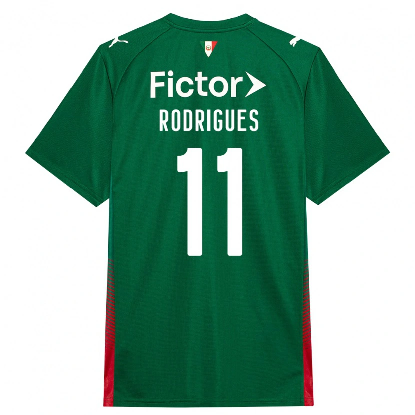 Danxen Męski Bruno Rodrigues #11 Zielony Czerwony Biały Domowa Koszulka 2026/27 Koszulki Klubowe