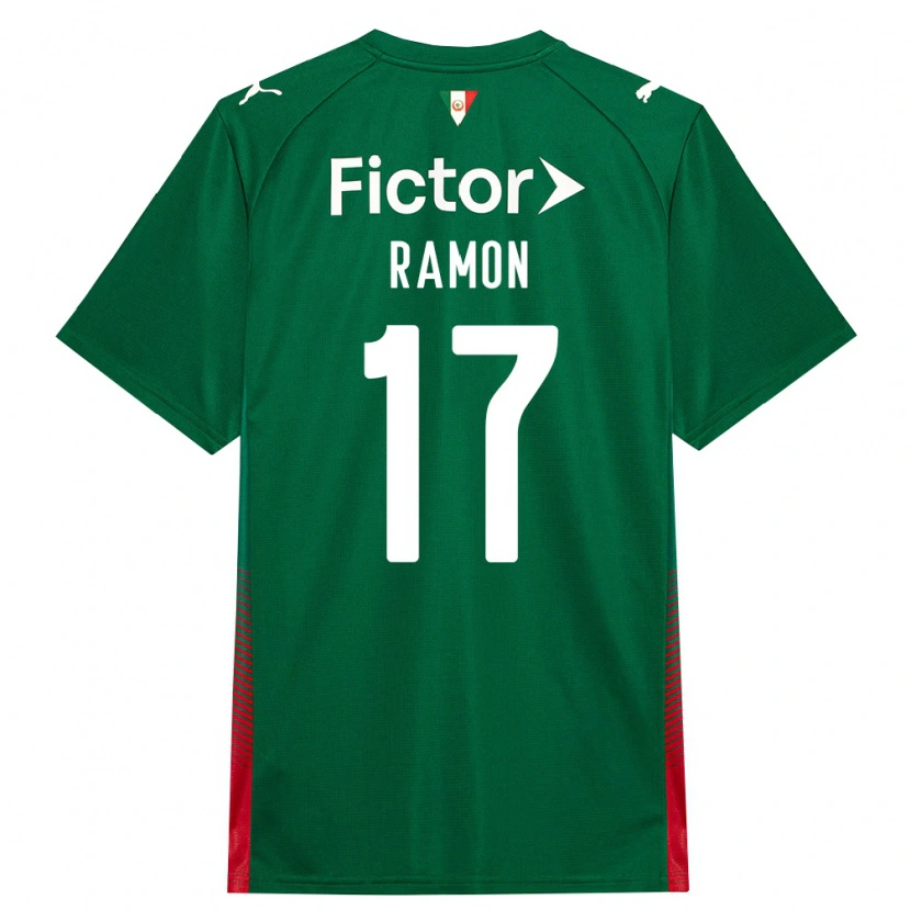 Danxen Męski Ramon Riquelme #17 Zielony Czerwony Biały Domowa Koszulka 2026/27 Koszulki Klubowe