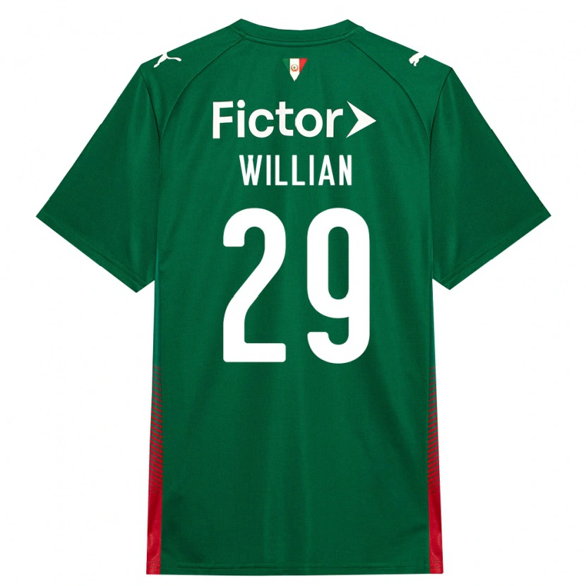 Danxen Męski Willian #29 Zielony Czerwony Biały Domowa Koszulka 2026/27 Koszulki Klubowe