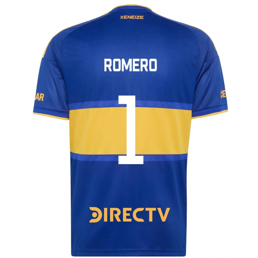 Danxen Męski Sergio Romero #1 Królewski Niebieski Żółty Domowa Koszulka 2026/27 Koszulki Klubowe