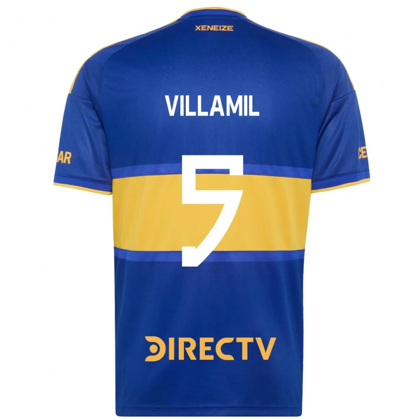 Danxen Męski Martín Villamil #5 Królewski Niebieski Żółty Domowa Koszulka 2026/27 Koszulki Klubowe