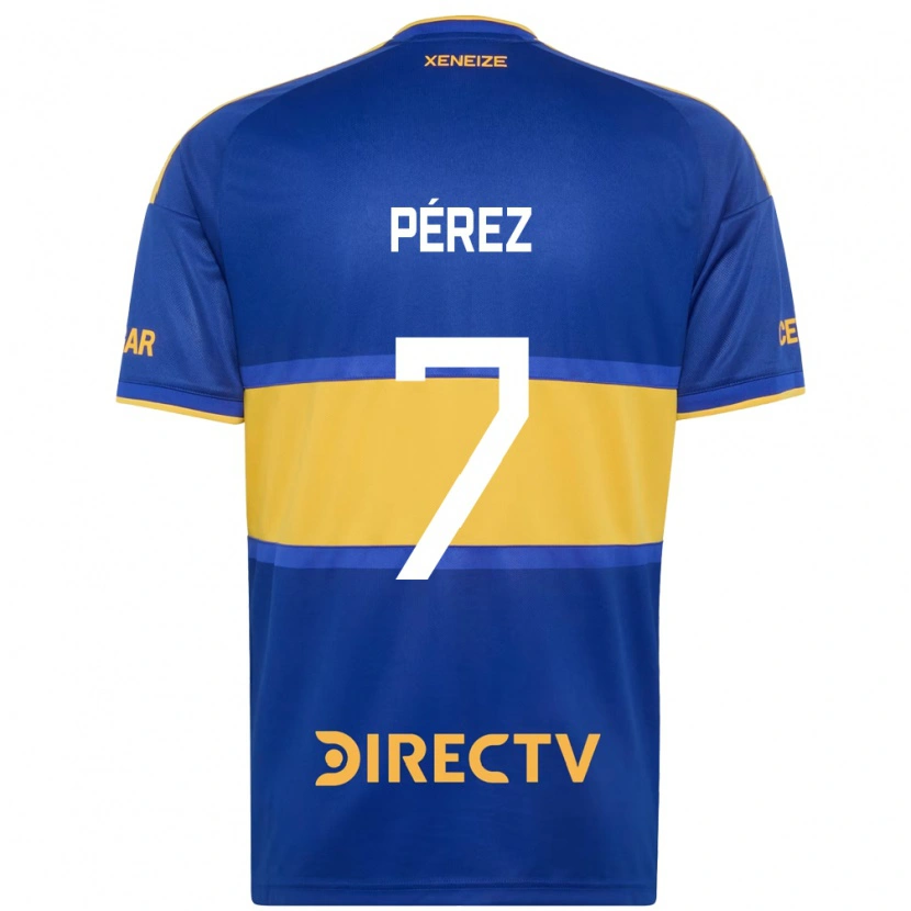 Danxen Męski Franco Pérez #7 Królewski Niebieski Żółty Domowa Koszulka 2026/27 Koszulki Klubowe