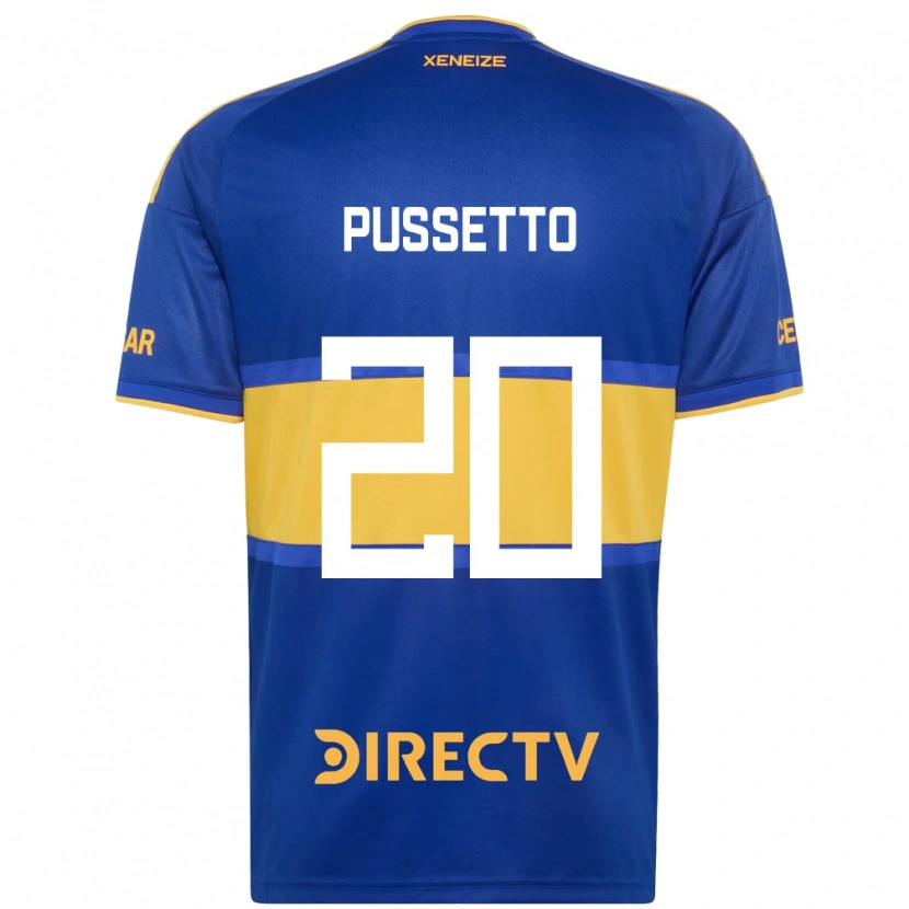 Danxen Męski Juan Pussetto #20 Królewski Niebieski Żółty Domowa Koszulka 2026/27 Koszulki Klubowe