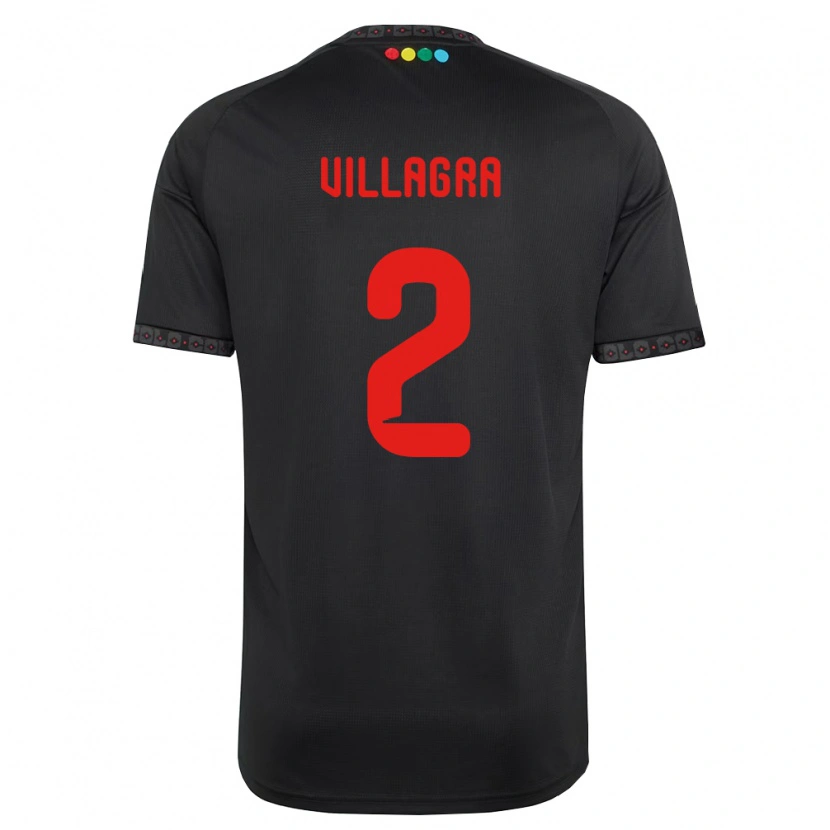 Danxen Męski Jonathan Villagra #2 Czarny Czerwony Wyjazdowa Koszulka 2026/27 Koszulki Klubowe
