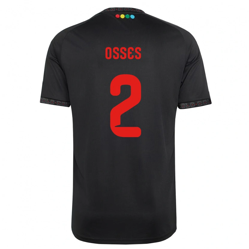 Danxen Męski Martina Osses #2 Czarny Czerwony Wyjazdowa Koszulka 2026/27 Koszulki Klubowe