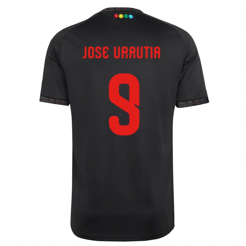 Danxen Męski María José Urrutia #9 Czarny Czerwony Wyjazdowa Koszulka 2026/27 Koszulki Klubowe