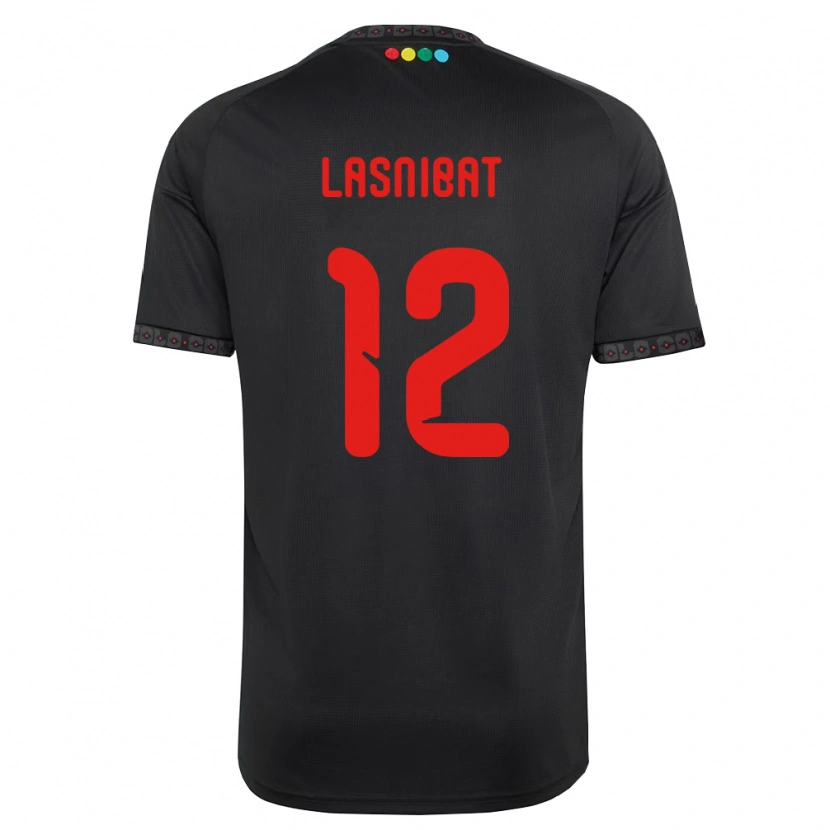 Danxen Męski Pablo Lasnibat #12 Czarny Czerwony Wyjazdowa Koszulka 2026/27 Koszulki Klubowe