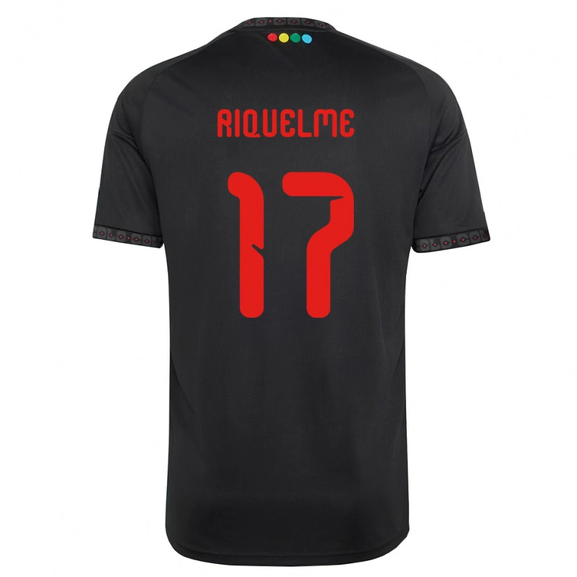 Danxen Męski Cristián Riquelme #17 Czarny Czerwony Wyjazdowa Koszulka 2026/27 Koszulki Klubowe