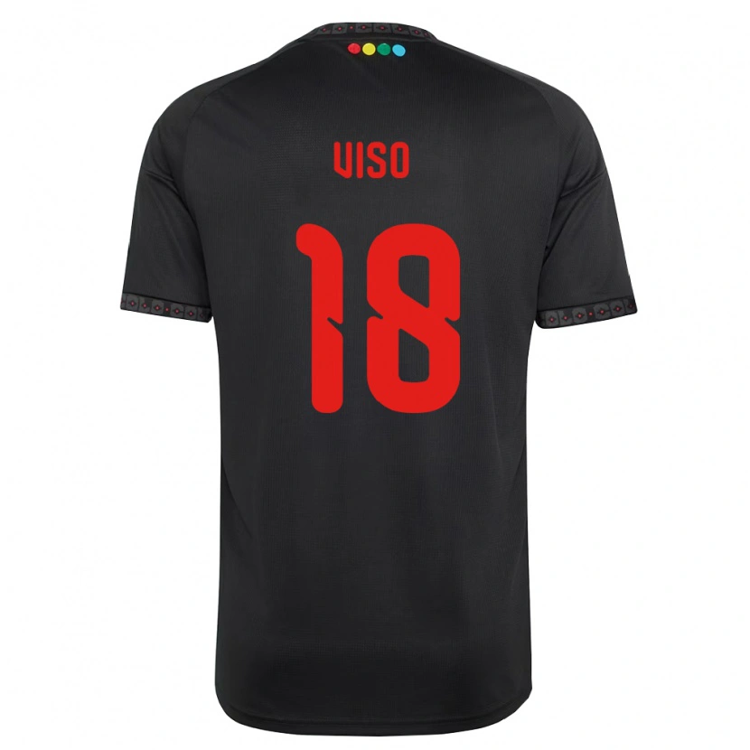 Danxen Męski Ysaura Viso #18 Czarny Czerwony Wyjazdowa Koszulka 2026/27 Koszulki Klubowe