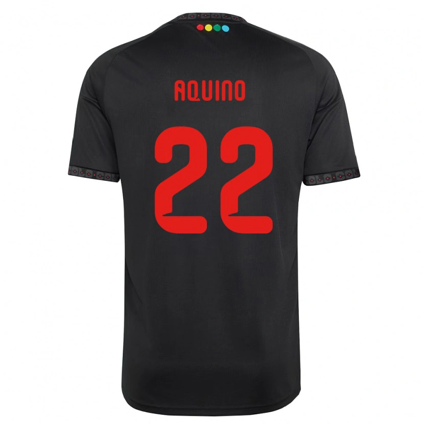 Danxen Męski Claudio Aquino #22 Czarny Czerwony Wyjazdowa Koszulka 2026/27 Koszulki Klubowe