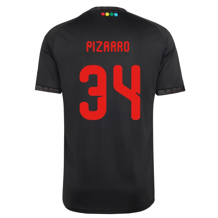 Danxen Męski Vicente Pizarro #34 Czarny Czerwony Wyjazdowa Koszulka 2026/27 Koszulki Klubowe