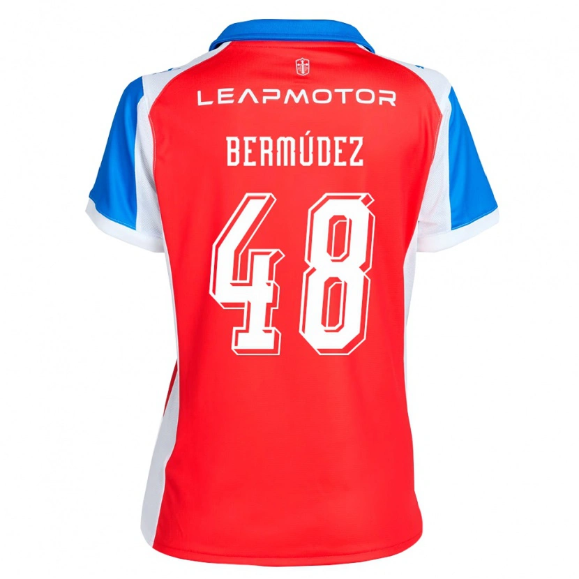 Danxen Męski Diego Bermúdez #48 Czerwony Niebieski Wyjazdowa Koszulka 2026/27 Koszulki Klubowe