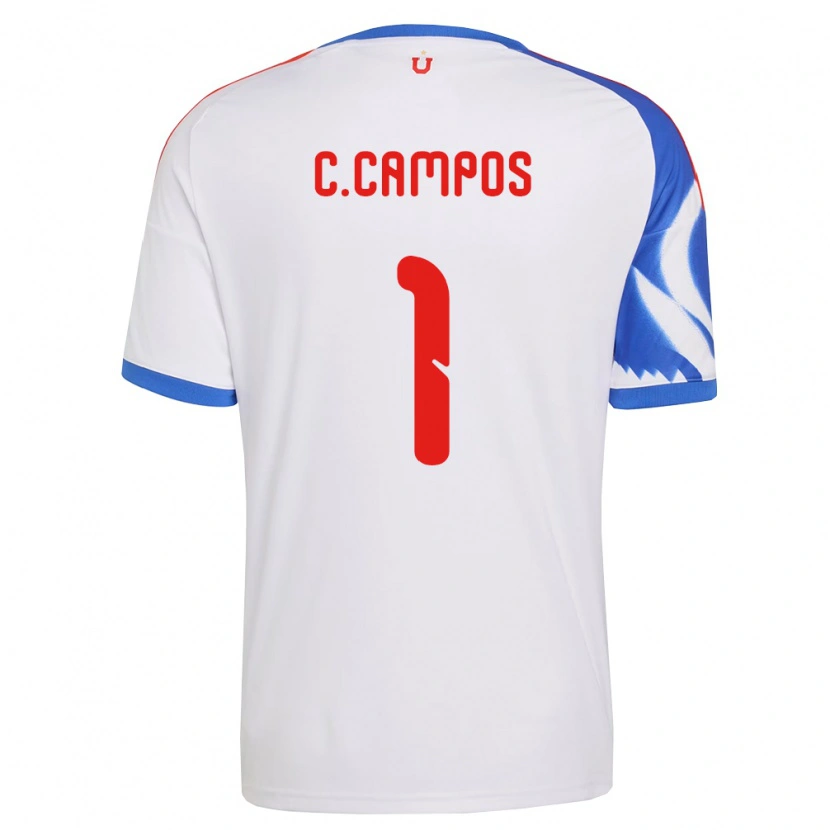 Danxen Męski Cristóbal Campos #1 Biały Granatowy Wyjazdowa Koszulka 2026/27 Koszulki Klubowe