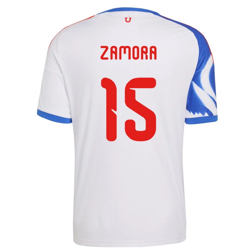 Danxen Męski Daniela Zamora #15 Biały Granatowy Wyjazdowa Koszulka 2026/27 Koszulki Klubowe