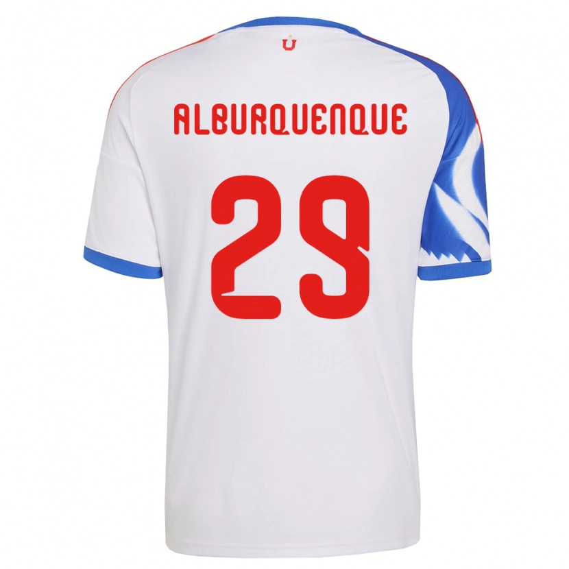 Danxen Męski José Alburquenque #29 Biały Granatowy Wyjazdowa Koszulka 2026/27 Koszulki Klubowe