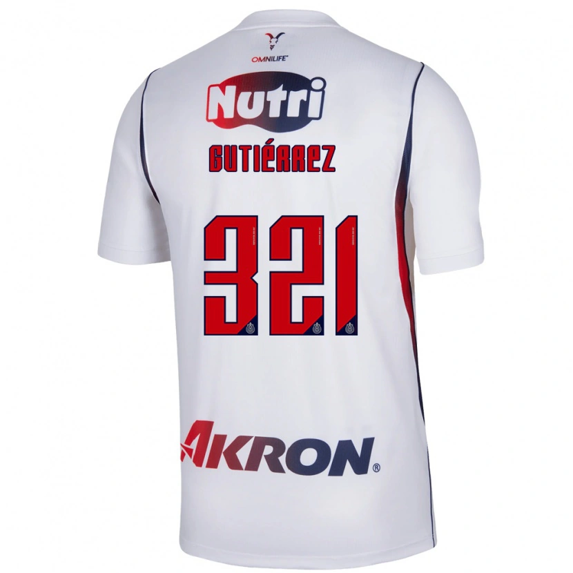Danxen Męski Axel Gutiérrez #321 Czerwony Biały Granatowy Wyjazdowa Koszulka 2026/27 Koszulki Klubowe