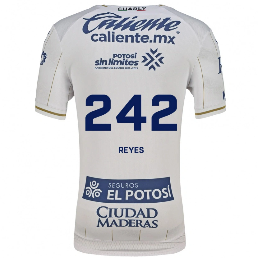 Danxen Męski Ángel Reyes #242 Biały Niebieski Wyjazdowa Koszulka 2026/27 Koszulki Klubowe