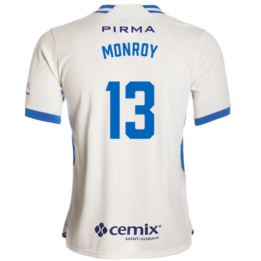 Danxen Męski Daniela Monroy #13 Biały Niebieski Czerwony Wyjazdowa Koszulka 2026/27 Koszulki Klubowe