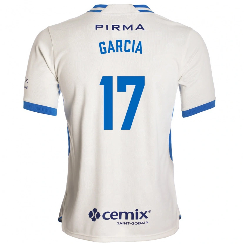 Danxen Męski Amaury García #17 Biały Niebieski Czerwony Wyjazdowa Koszulka 2026/27 Koszulki Klubowe