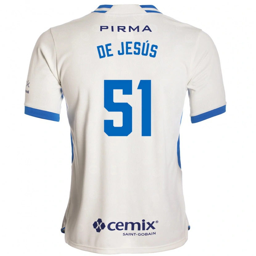 Danxen Męski Luis De Jesús #51 Biały Niebieski Czerwony Wyjazdowa Koszulka 2026/27 Koszulki Klubowe