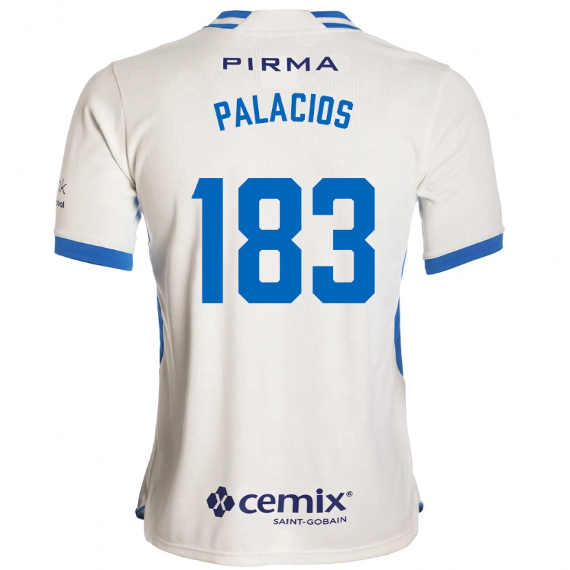 Danxen Męski Kelvin Palacios #183 Biały Niebieski Czerwony Wyjazdowa Koszulka 2026/27 Koszulki Klubowe