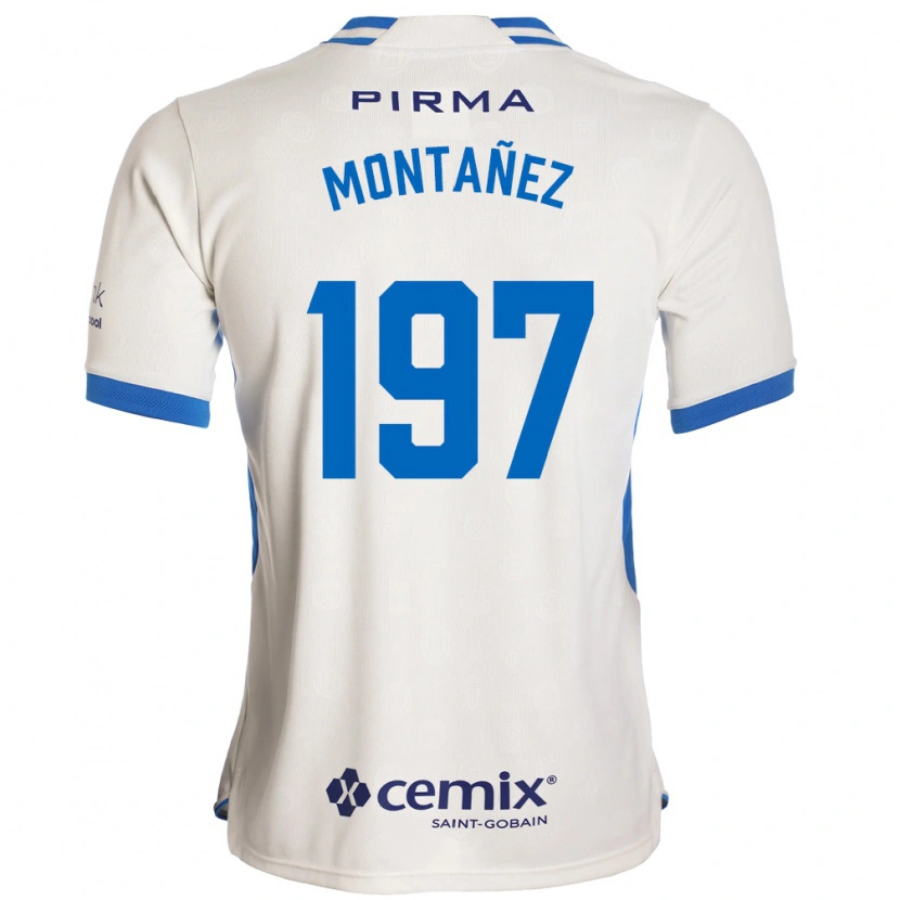 Danxen Męski Humberto Montañez #197 Biały Niebieski Czerwony Wyjazdowa Koszulka 2026/27 Koszulki Klubowe