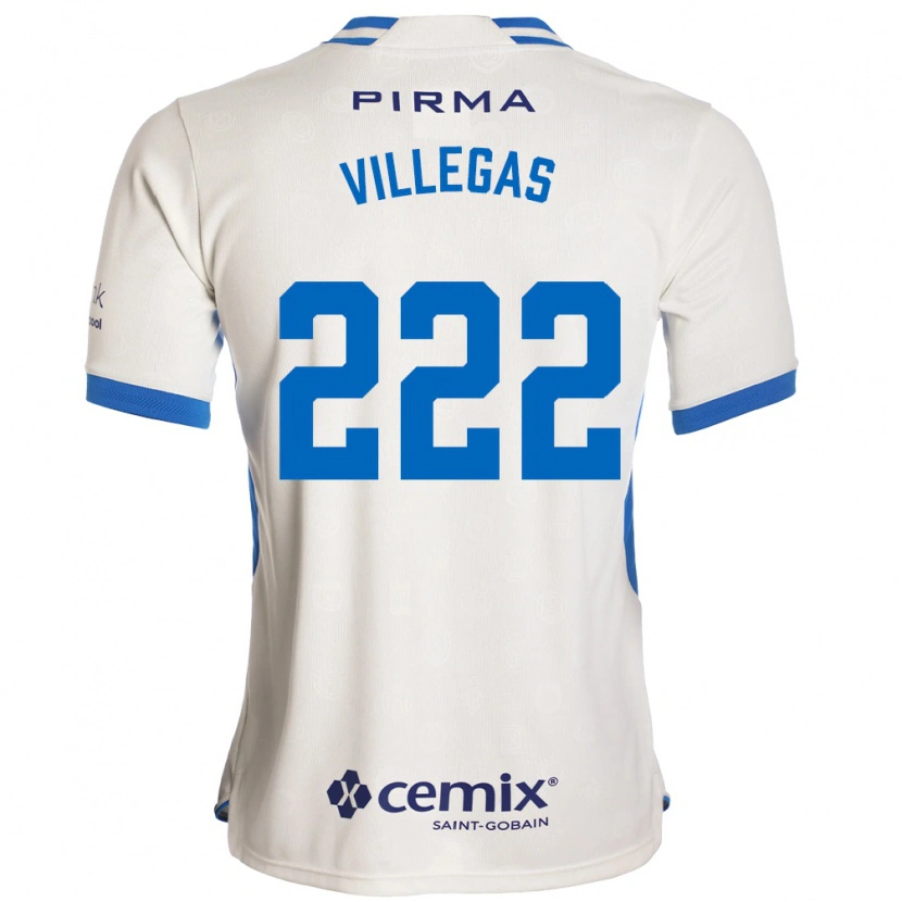 Danxen Męski Eric Villegas #222 Biały Niebieski Czerwony Wyjazdowa Koszulka 2026/27 Koszulki Klubowe