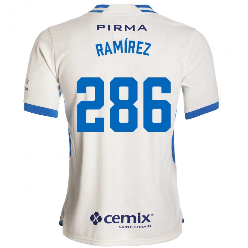Danxen Męski Mauricio Ramírez #286 Biały Niebieski Czerwony Wyjazdowa Koszulka 2026/27 Koszulki Klubowe