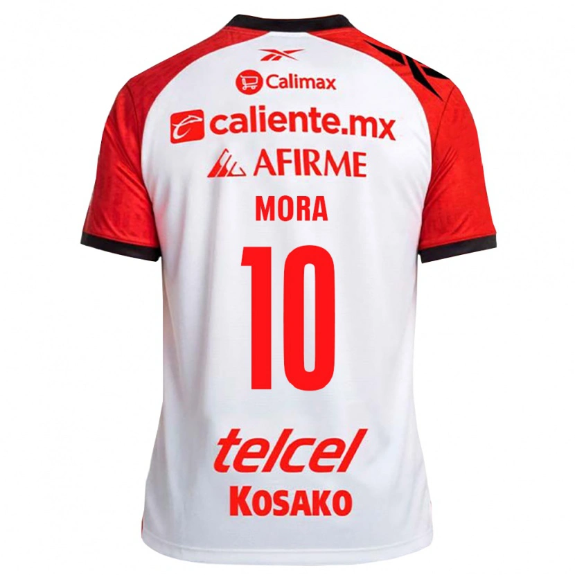 Danxen Męski Gilberto Mora #10 Biały Czarny Czerwony Wyjazdowa Koszulka 2026/27 Koszulki Klubowe