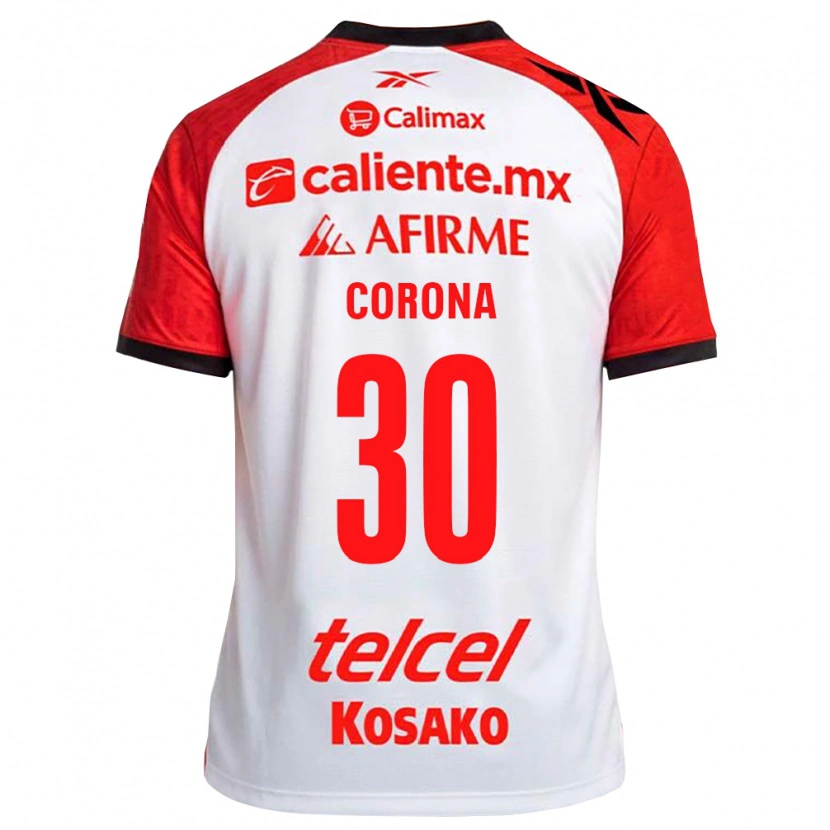 Danxen Męski Jesús Corona #30 Biały Czarny Czerwony Wyjazdowa Koszulka 2026/27 Koszulki Klubowe