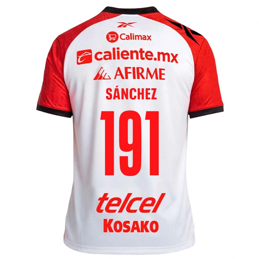 Danxen Męski Diego Sánchez #191 Biały Czarny Czerwony Wyjazdowa Koszulka 2026/27 Koszulki Klubowe