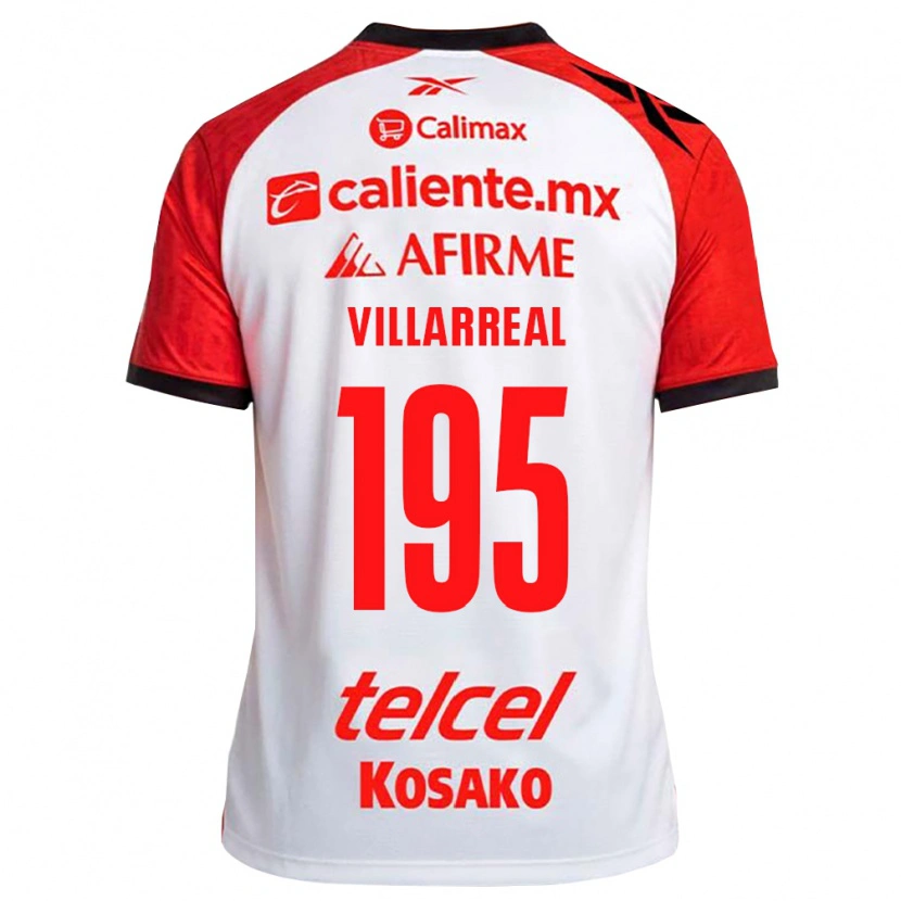 Danxen Męski Óscar Villarreal #195 Biały Czarny Czerwony Wyjazdowa Koszulka 2026/27 Koszulki Klubowe