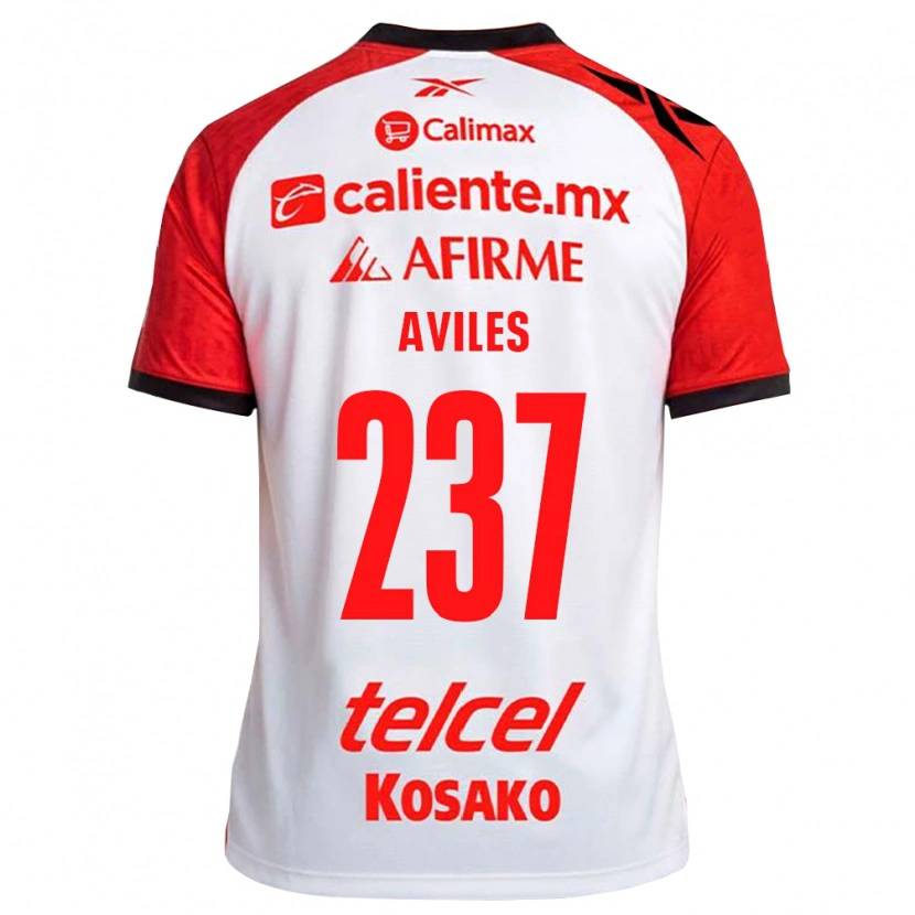 Danxen Męski Emiliano Áviles #237 Biały Czarny Czerwony Wyjazdowa Koszulka 2026/27 Koszulki Klubowe