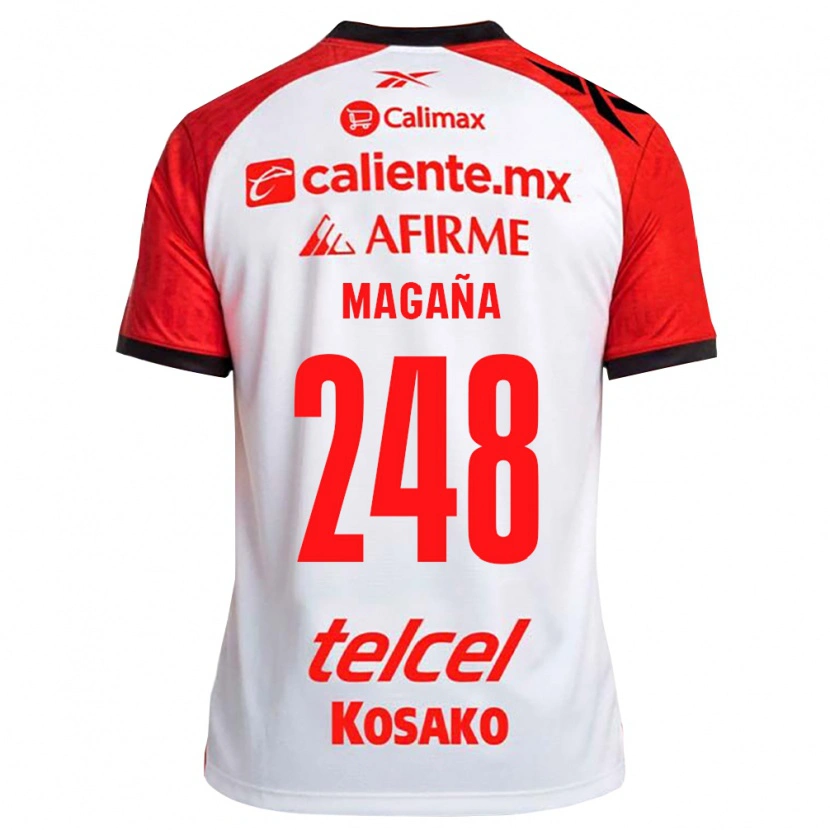 Danxen Męski José Magaña #248 Biały Czarny Czerwony Wyjazdowa Koszulka 2026/27 Koszulki Klubowe